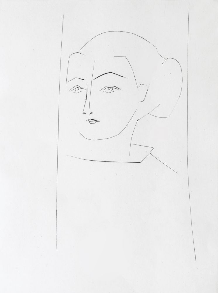 Gravure Picasso - Head of a Woman Wearing her hair in a Chignon