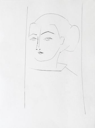 Gravure Picasso - Head of a Woman Wearing her hair in a Chignon