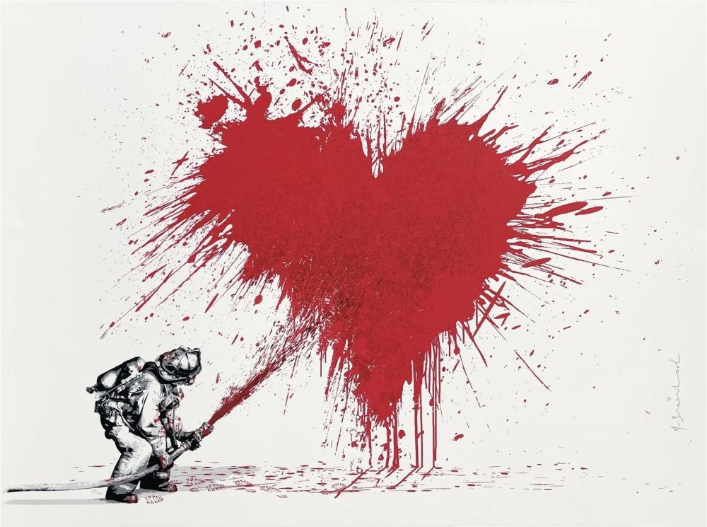 Sérigraphie Mr Brainwash - Heart