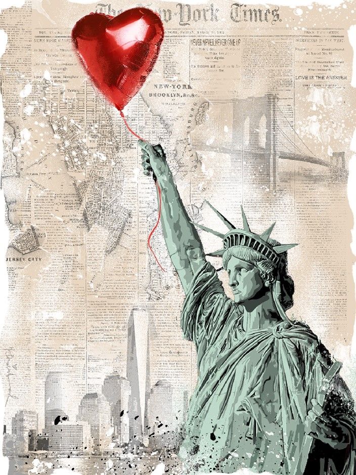 Sérigraphie Mr Brainwash - Heart & Soul