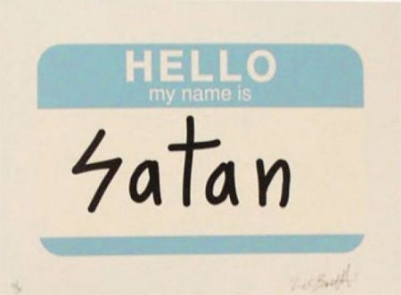 Sérigraphie Burnetti - Hello my name is Satan