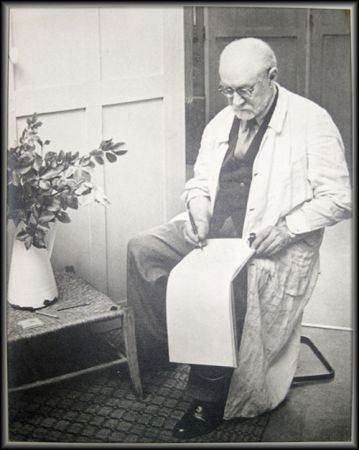 Photographie Matisse - Henri Matisse Sketching