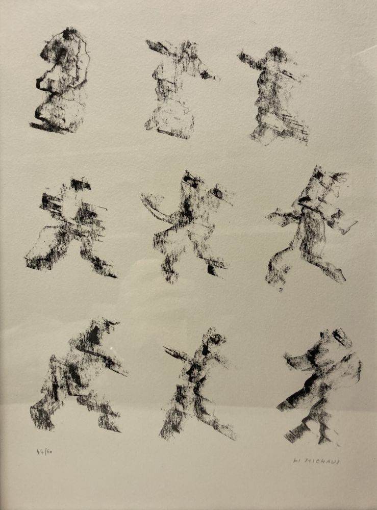 Lithographie Michaux - Henri Michaux (1899-1984). Lithographie signée et numérotée. 