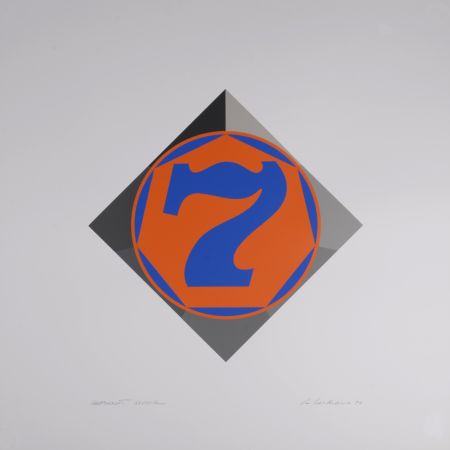 Sérigraphie Indiana - Heptagon, 1970 - Hand-signed