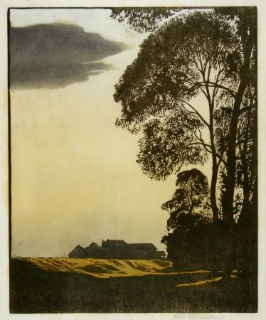 Gravure Sur Bois Frank - Herbstnachmittag (Afternoon in autumn)