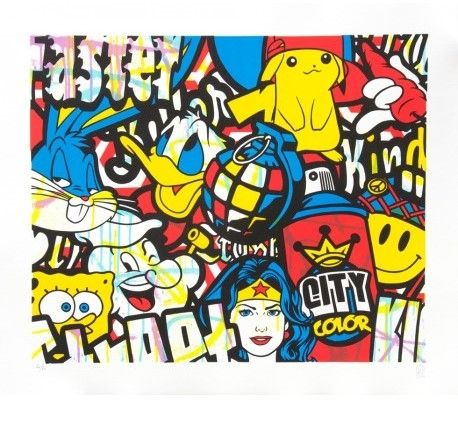 Lithographie Speedy Graphito - HEROÏC COLOR