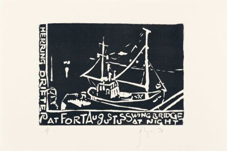 Linogravure Flanagan - Herring Drifter...