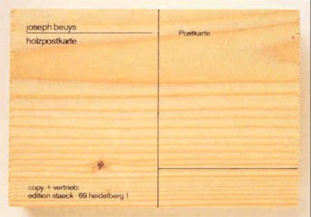 Sérigraphie Beuys - Holzpostkarte