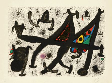 Lithographie Miró - Homage to Joan Prats