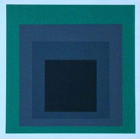 Sérigraphie Albers - Homage to the Square - Grisaille and Patina, 1965