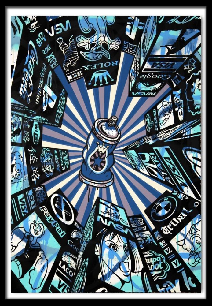 Sérigraphie Speedy Graphito - Home Street Home (Blue)