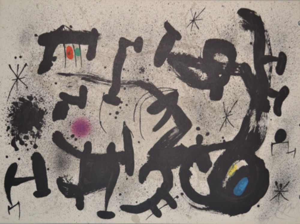Lithographie Miró - Hommage A Joan Prats - M1034