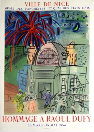 Lithographie Dufy - Hommage à Raoul Dufy  Ville de Nice