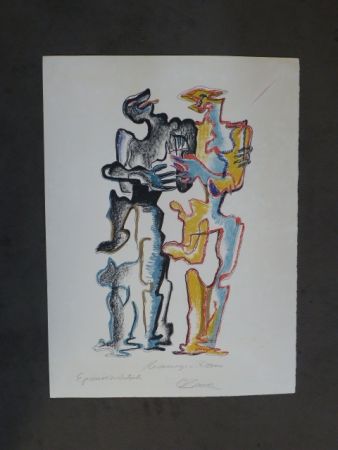 Lithographie Zadkine - Hommage à Rodin 