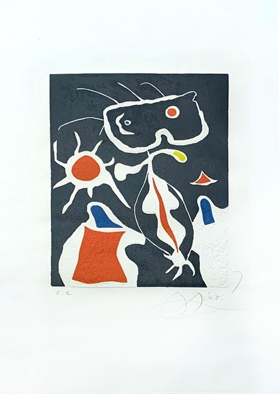 Gravure Miró - Hommage à San Lazzaro