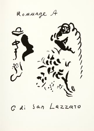 Lithographie Chagall - Hommage à San Lazzaro