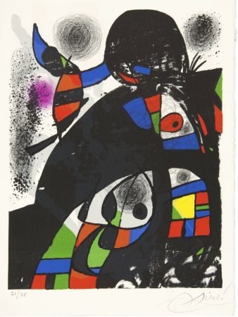 Lithographie Miró - Hommage à San Lazzaro