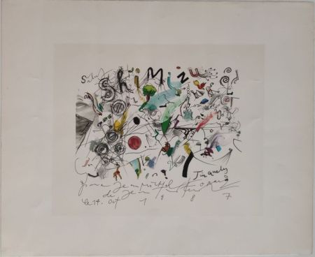 Lithographie Tinguely - Hommage à Shimizu 