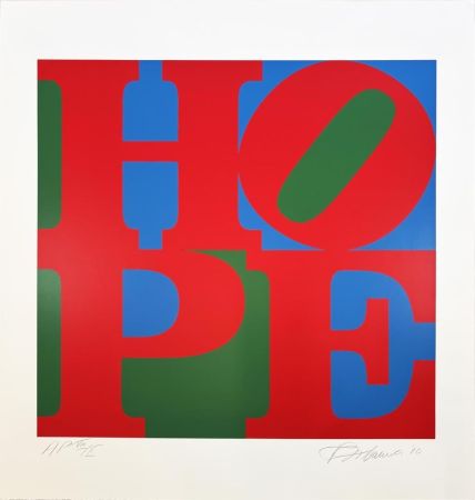 Sérigraphie Indiana - Hope (Red, Blue, Green)