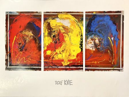Estampe Numérique Knie - Horse Triptych