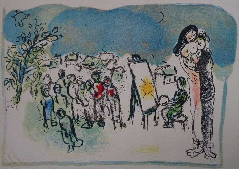 Lithographie Chagall - Humanisme actif