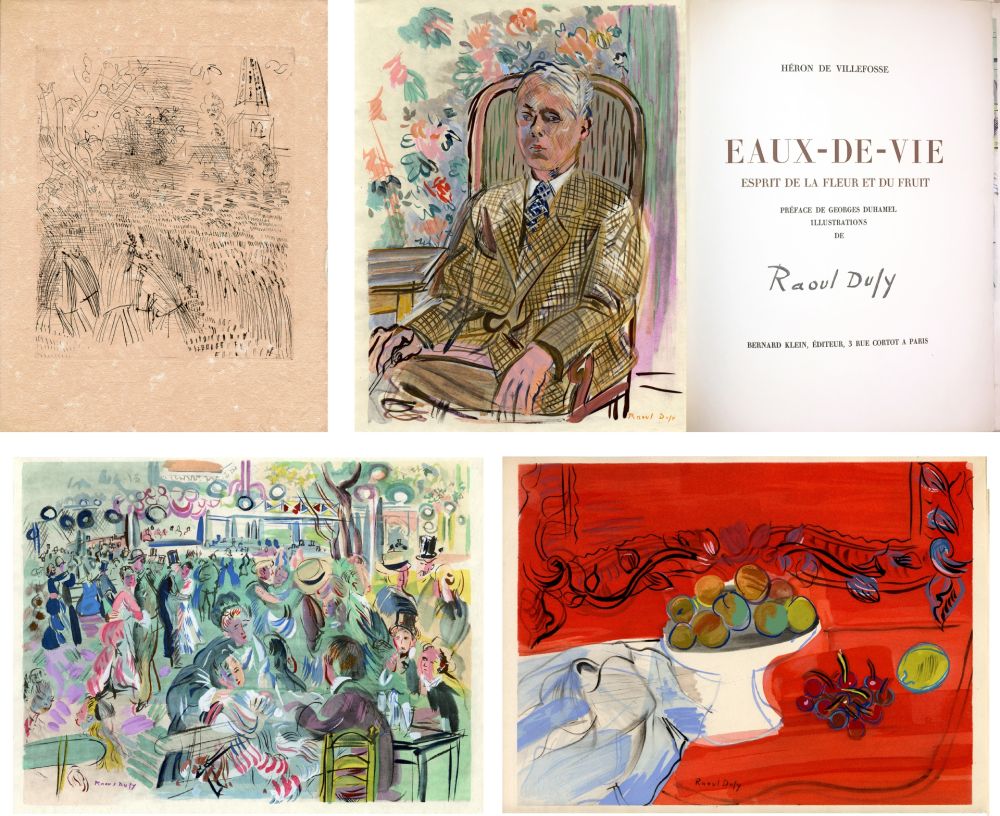 Livre Illustré Dufy - Héron de Villefosse : EAUX DE VIE (11 pochoirs de Raoul Dufy) 1954