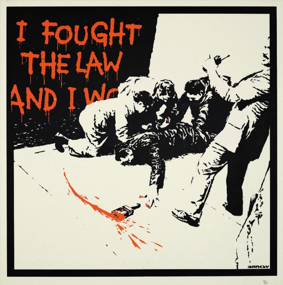 Sérigraphie Banksy - I FOUGHT THE LAW