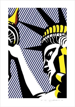 Lithographie Lichtenstein - I love liberty