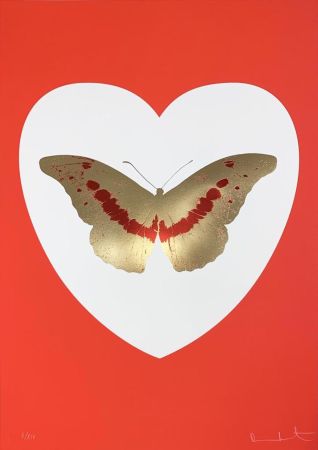 Sérigraphie Hirst - I Love You - White/ Red/ Cool Gold/ Poppy Red