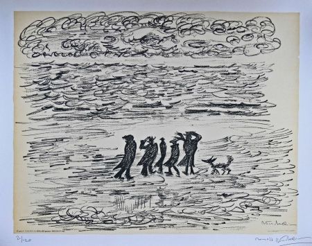 Lithographie Fellini - I VITELLONI - Lithographie Originale / Original Lithograph / Litografia Originale