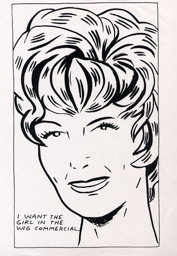 Sérigraphie Pettibon - I Want To Be The Girl In The Wig Commercial