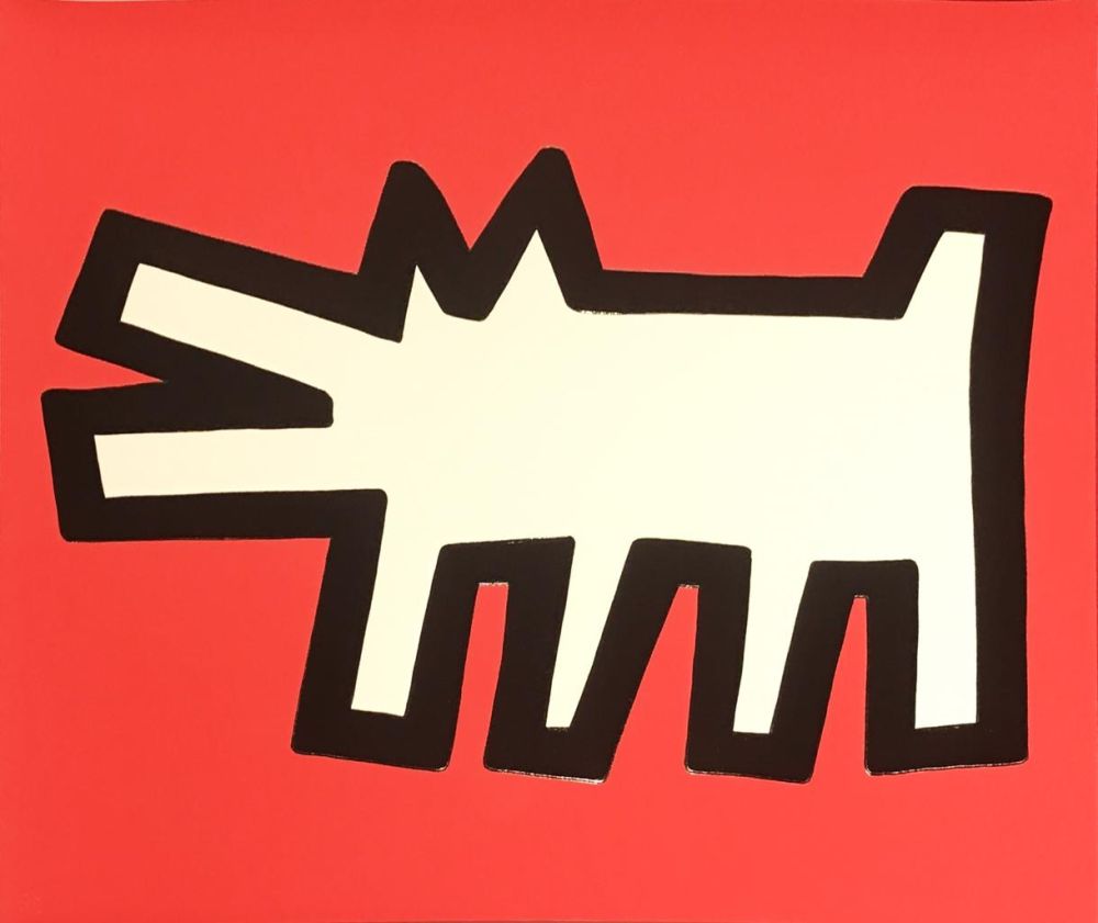 Sérigraphie Haring - Icons (B) - Barking Dog