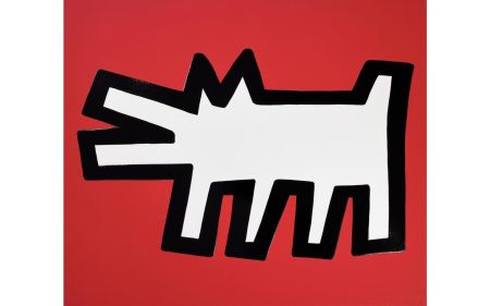 Sérigraphie Haring - Icons (B) - Barking Dog