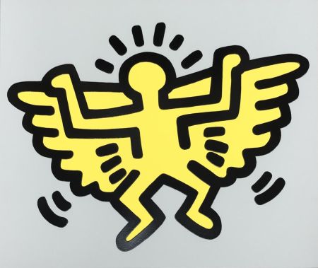 Sérigraphie Haring - Icons (C) - Winged Angel