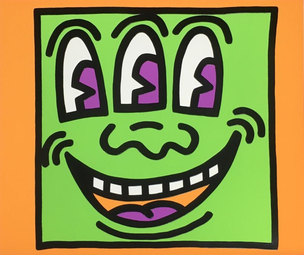 Sérigraphie Haring - Icons (E) - Three Eyed Man