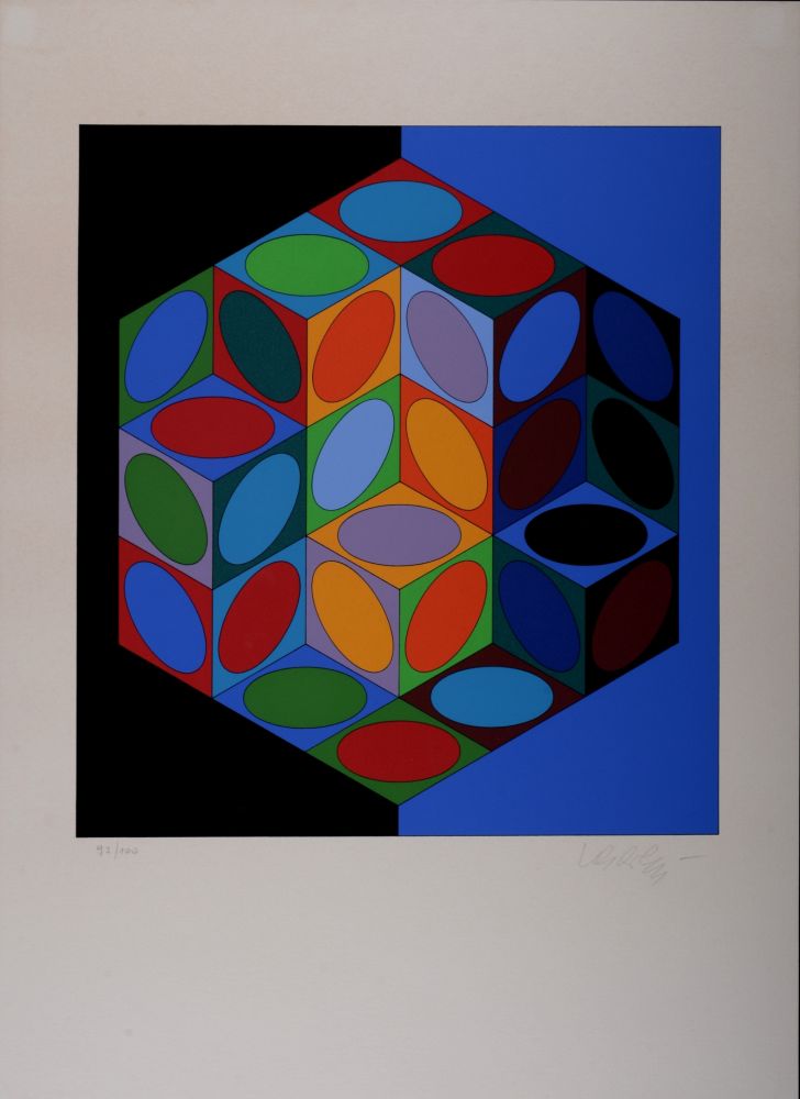 Sérigraphie Vasarely - Idom-3