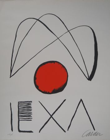 Lithographie Calder - IEXA : Strings and Red Ball