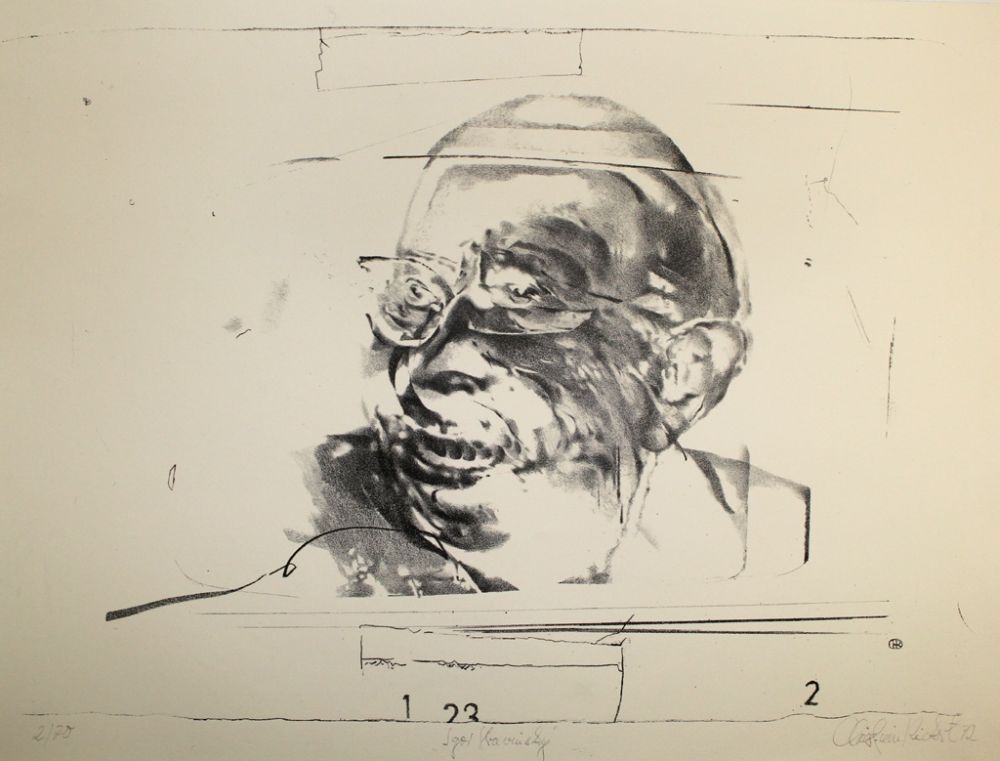 Lithographie Rickert - Igor Strawinsky