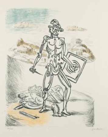 Lithographie De Chirico - Il Gladiatore