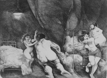 Eau-Forte Carrera - Il ratto delle Sabine