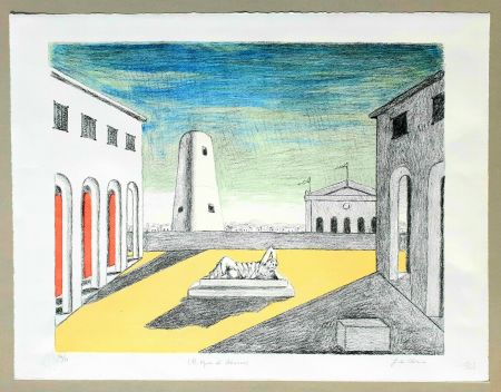 Lithographie De Chirico - Il riposo di Arianna