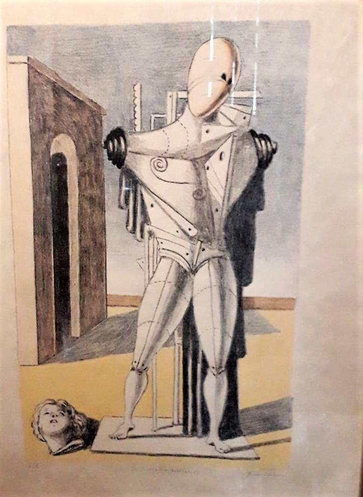 Lithographie De Chirico - Il trovatore solitario.