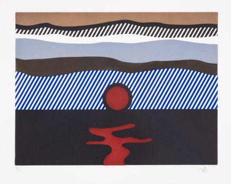 Eau-Forte Et Aquatinte Lichtenstein - Illustration for 'De Nouveau au-dessus de Denver