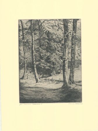 Gravure Kätelhön - Im Wald