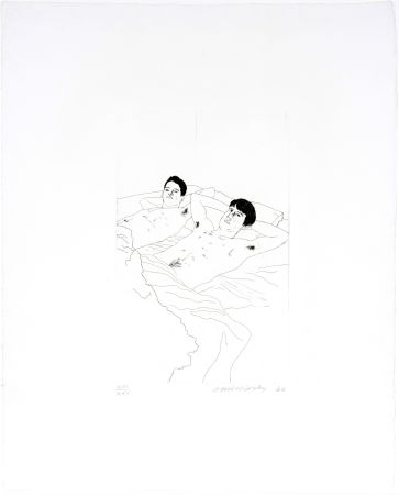 Eau-Forte Hockney - In despair