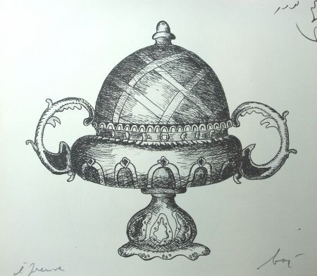 Lithographie Baj - Incongruité
