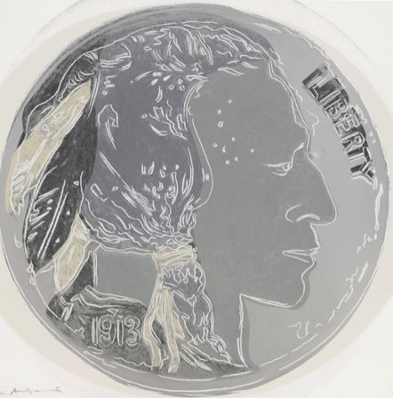 Sérigraphie Warhol -  Indians Head Nickle (FS II.385)