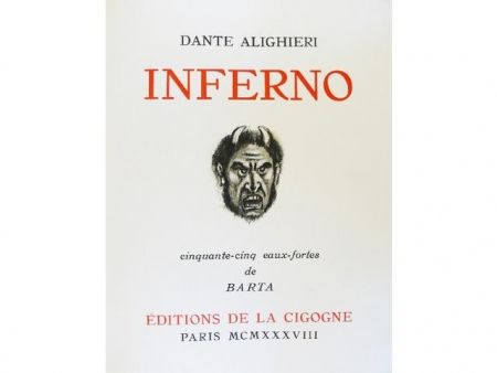 Livre Illustré Barta - Inferno.  Cinquante-cinq eaux-fortes de Barta.
