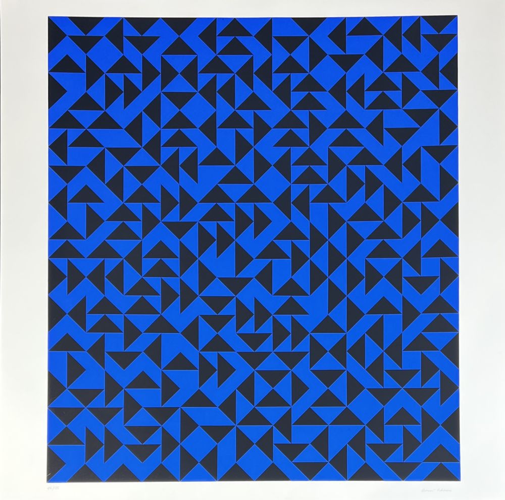 Sérigraphie Albers - Intaglio with Triangles