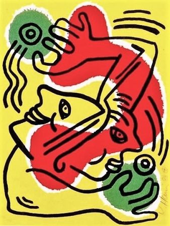 Lithographie Haring - International Volunteer Day